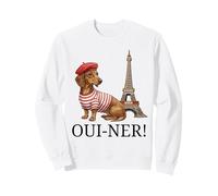 Joli Cadeau Teckel Paris Oui-Ner Ouiner Wiener Tour Eiffel Sweatshirt