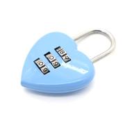Joli cadenas à combinaison en forme de cœur sans clé - Mini cadenas à code réinitialisable à 3 chiffres pour casier, sac à dos, boîte à bijoux (1 pièce/lot)