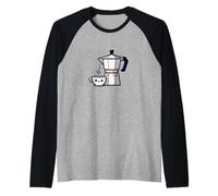 Joli café Italien Moka Kawaii Cottagecore Esthétique Manche Raglan