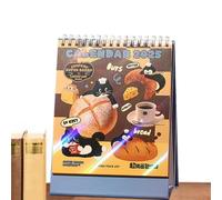 Joli calendrier 2024-2025 pour enfants | Motif pain sur 14 mois | Calendrier de table détachable 2024-2025, calendrier mensuel du Nouvel An, calendrier de bureau simplifié de 14 x 18,3 cm