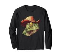 Joli caméléon en costume de cowboy pour adultes et enfants Manche Longue