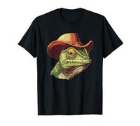 Joli caméléon en costume de cowboy pour adultes et enfants T-Shirt
