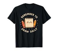 Joli carnet de Croquis « Remember to Draw Daily » T-Shirt