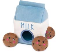 Joli carton de lait et peluche à biscuits, jouet interactif pour petits chiens, renifler doux et cacher - Seek Plaything