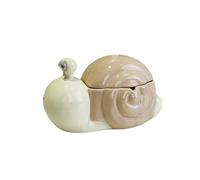 Joli cendrier en céramique en forme d'escargot avec couvercle - Porte-cendres créatif portable coupe-vent pour fumeurs, cendrier décoratif en forme d'escargot pour la maison, le bureau, l'intérieur et