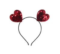 Joli cerceau à cheveux en forme de cœur à paillettes rebondissantes, joli pour cheveux, diffusion en direct, couvre-chef de carnaval pour adolescentes, bandeaux de printemps pour femmes, de