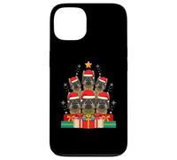 Joli Chapeau de Berger Allemand en Poils d'arbre de Noël Coque pour iPhone 13