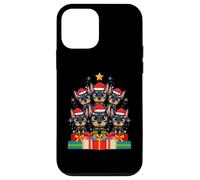 Joli Chapeau de Sapin de Noël Doberman Pile Chien Coque pour iPhone 12 Mini