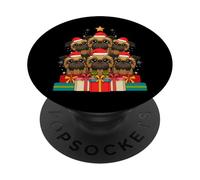 Joli Chapeau de Sapin de Noël en Forme de Griffon Bruxellois PopSockets PopGrip Adhésif