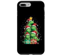 Joli Chapeau de Sapin de Noël en Forme de stégosaure Dinosaure Coque pour iPhone 7 Plus/8 Plus