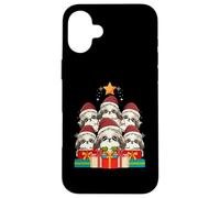 Joli Chapeau de Sapin de Noël Lhassa Apso Pile pour Chien Coque pour iPhone 16 Plus