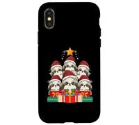 Joli Chapeau de Sapin de Noël Lhassa Apso Pile pour Chien Coque pour iPhone X/XS