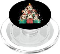 Joli Chapeau de Sapin de Noël Lhassa Apso pour Chien PopSockets PopGrip pour MagSafe