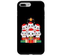 Joli Chapeau de Sapin de Noël Maneki Neko Pile Chat Porte-Bonheur Coque pour iPhone 7 Plus/8 Plus