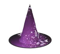 Joli chapeau de sorceleur papillon violet pour Halloween, accessoires de costume de sorcière d'Halloween