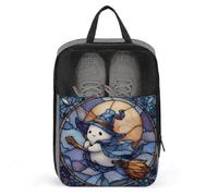 Joli chapeau de sorcière fantôme volant sur un balai, sac à chaussures pour voyage, usage quotidien, sac de rangement anti-poussière pour chaussures de golf