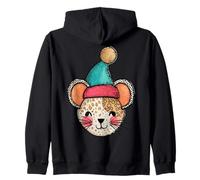 Joli Chapeau de Souris léopard avec Visage fantaisiste Sweat à Capuche