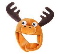 Joli chapeau d'élan en peluche, accessoire de costume d'animal amusant, couvre-chefs pour tous les âges, réunions de famille, fournitures unisexes en peluche