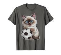 Joli Chat de Football Just Girl Who Aime Birman Win Game Goalie T-Shirt