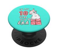 Joli chat et gâteau d'anniversaire de ma petite fille de 10 ans PopSockets PopGrip Adhésif