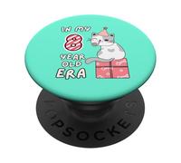 Joli chat et gâteau d'anniversaire de ma petite fille de 8 ans PopSockets PopGrip Adhésif
