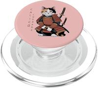 Joli Chat Ninja samouraï Amusant Calico Courage PopSockets PopGrip pour MagSafe