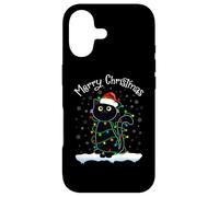 Joli Chat Noir lumières de Noël T-Shirt Merry Christmas Cat Coque pour iPhone 17