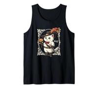 Joli chat steampunk avec bottes, t-shirt pour amoureux des chats et escrimeur Débardeur