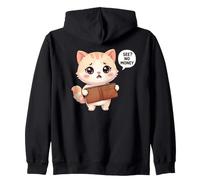 Joli Chat Tenant Un Portefeuille Vide Design Amusant pour Les Amoureux des Chats Sweat à Capuche