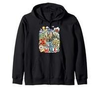 Joli château du Pays de Galles Royaume-Uni Dragon Voyage Gallois Sweat à Capuche