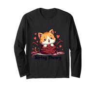 Joli Chaton emmêlé dans Le Fil Motif théorie des Cordes Manche Longue