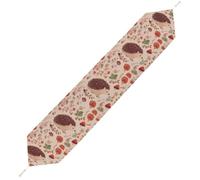 Joli chemin de table en forme de hérisson, pour cuisine, salle à manger, décoration de centre de fête pour la maison et une utilisation quotidienne, 33 x 178 cm