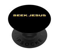 Joli Cherche Jésus, mais Laisse-Moi d'abord remercier Dieu, Christian PopSockets PopGrip Adhésif