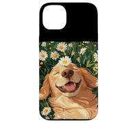 Joli Chien avec des Marguerites pour Les Amateurs de Prairie et d'été Coque pour iPhone 14 Plus
