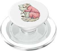 Joli Chien Borzoï endormi en Pyjama Art du Coucher PopSockets PopGrip pour MagSafe
