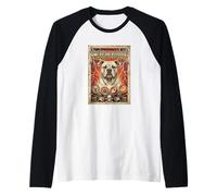 Joli Chien Bulldog américain des années 80 - Illustration Musicale Rock Manche Raglan