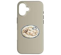 Joli Chien Caniche Qui se détend avec lit pour Chien + Nourriture Pendant Le Sommeil Coque pour iPhone 16
