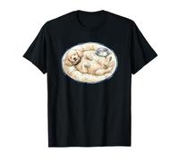 Joli Chien Caniche Qui se détend avec lit pour Chien + Nourriture Pendant Le Sommeil T-Shirt