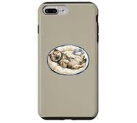 Joli Chien Eurasier avec lit pour Chien + Nourriture Pendant Le Sommeil Coque pour iPhone 7 Plus/8 Plus