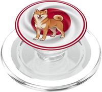 Joli Chien Japonais drôle Drapeau Japonais PopSockets PopGrip pour MagSafe