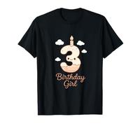 Joli Chiffre Trois avec Bougie d'anniversaire T-Shirt