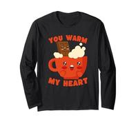 Joli Chocolat Chaud « Tu réchauffes Mon cœur » Kawaii Manche Longue