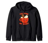 Joli Chocolat Chaud « Tu réchauffes Mon cœur » Kawaii Sweat à Capuche