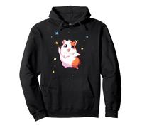 Joli Cochon d'Inde Dansant avec étoiles Marron/Blanc/Bleu/Jaune Sweat à Capuche