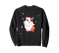 Joli Cochon d'Inde Dansant avec étoiles Marron/Blanc/Bleu/Jaune Sweatshirt