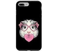 Joli Cochon d'Inde soufflant Rose Valentine Heart Bubble Gum Coque pour iPhone 7 Plus/8 Plus