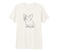 Joli Cochon Souriant Dessin animé Dessin animé Cadeau Fermier T-Shirt Haut de Gamme