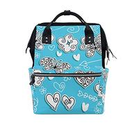 Joli Coeur Papillon Sac à Langer Sac à Dos Grande Capacité Multifonction Sac à Couches pour Voyage Maman Femme Papa