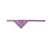 Joli collier bandana imprimé réglable pour chats et petits chiens - Écharpe triangulaire pour chatons et petits animaux (violette, S)