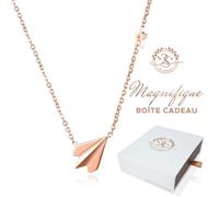 Joli Collier femme Message Baigné dans l'OR. Coffret cadeau offert. Cadeau anniversaire femme, Noël, Saint-Valentin. 2SPLENDID®